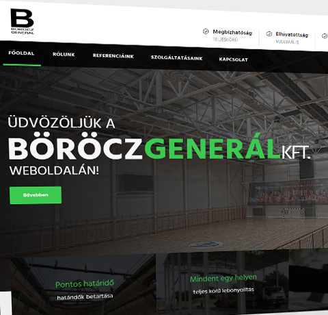 Böröcz Generál - Wordpress weboldal tervezés