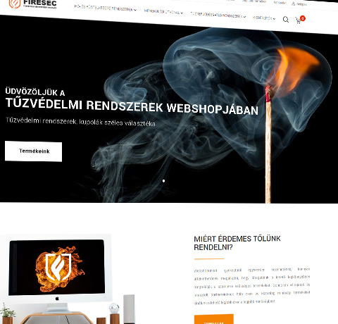 Firesec - Shoprenter webáruház tervezés