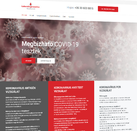 Labordiagnosztika Kecskemét - Wordpress weboldal tervezés